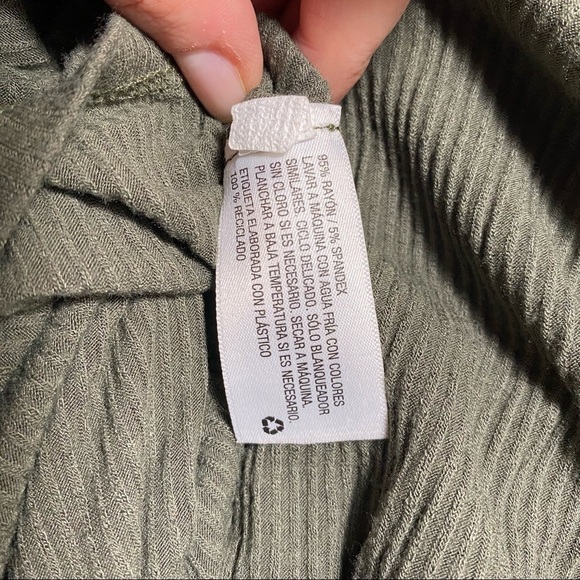 Mossimo ribbed olive green racerback tank dress, Size XS - Picture 2 of 4